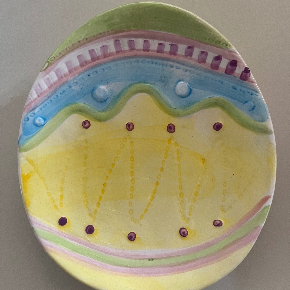 Easter Egg shape Dessert Appetizer Snack Plate Candy Dish